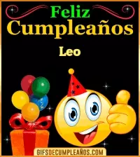 Gif de Feliz Cumpleaños Leo